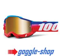 Occhiali 100% Percent ACCURI 2 Motocross MX MTB - Unity Rosso Blu - Specchio