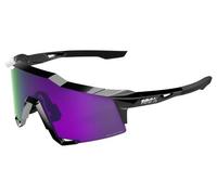 Occhiali 100 speedcraft polished black con lenti polarizzate hiper a specchio color lavanda