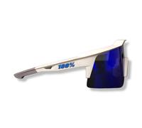 occhiali 100% Speedcraft XS Matte White Blu Multilayer Mirror Lens + Clear Lens