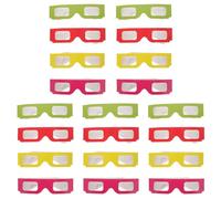 Occhiali 3d Anaglifi in Cartone e Pet 20 Pezzi per Film | Formato Pieghevole, Uso Domestico e Sala, Adatti a Giochi 3d, Confezione da 20 per Famiglia