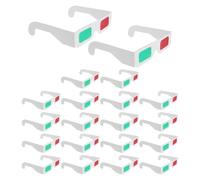 Occhiali 3d di Carta 20 Pezzi a Colori per Cinema e Scienza | Leggeri e Comodi, Effetto Stereoscopico Vivace, Taglia, per Adulti e Ragazzo Ragazza, Plastico e Carta