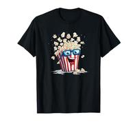 Occhiali 3D Divertenti con Popcorn per Gli Amanti del Cinema e del Cinema Maglietta