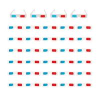 Occhiali 3D in Cartone Rosso e Blu, 100 Pezzi per Anaglifi | Carta e Cartone, Formato Rosso Blu, per Materiale Didattico e DVD, Bianco, Adatti a Scuole e Feste