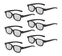 Occhiali 3D Reald, Occhiali 3D passivi circolari polarizzati non lampeggianti per il cinema in formato Reald occhiali 3D che supportano la TV e il cinema 3D（Confezione da 6）