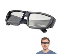 Occhiali 3D universali, passivi, polarizzati, 3D, cinema, 3D, 3D, per televisori, 3D, occhiali 3D, per portatori di occhiali, passivi, compatibili con Cinema, Sony Easy 3D Philips Panasonic