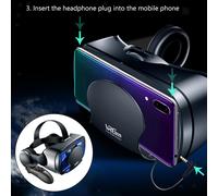 Occhiali 3D VR, Schermo Intero Immersivo Regolabile Comodo Giochi Mobile 120