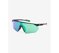 Occhiali adidas Sport SP0076 nero opaco con lenti a specchio verde donna