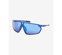 Occhiali adidas Sport SP0088 blu opaco con lenti a specchio verde azzurrino