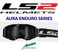 LS2 Aura Enduro Series Maschera da motocross, giallo per maschi