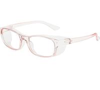 Occhiali Anti-allergia al Polline, Anti-Luce Blu, Anti-Appannamento E Anti-UV, Occhiali Protettivi Tridimensionali Adatti per Adulti con Occhi Sensibili, Pink 1