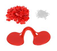 Occhiali Antibeccheggio per Galline, Occhiali da 100 Pezzi, Proteggono gli Occhi e le Piume delle Galline (Fascio singolo medio)