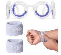 Occhiali Anticinetosi con Braccialetto Mal di Mare - Kit Occhiali Mal d'Auto e Bracciali Nausea Adulto, Rimedio Naturale Cinetosi per Viaggi in Auto, Barca e Aereo