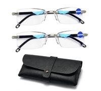 Occhiali autoregolanti da vista con messa a fuoco automatica - Occhiali Autofocus e Autoregolanti - Occhialia Messa a Fuoco Adattiva con Cristalli Liquidi,per Uomini e Donne (2 pc,2.5X)