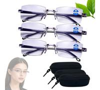 Occhiali autoregolanti da vista con messa a fuoco automatica - Visione Autofocus a Cristalli Liquidi + Custodia Inclusa - Per Uomini e Donne (3.5X,3*trasparente)