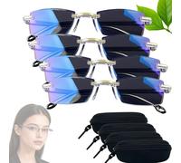 Occhiali autoregolanti da vista con messa a fuoco automatica - Visione Autofocus a Cristalli Liquidi + Custodia Inclusa - Per Uomini e Donne (3.5X,4*Pendenza)