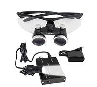 Occhiali Binoculari Chirurgici Professionale Dentista Dentale Chirurgico Binoculari, Medica A Due Vie Regolazione Occhiali Binocolo Ingrandimento, Ingrandimento 3,5x, 420 mm, con Luce Frontale