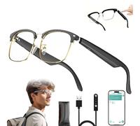 Occhiali Bluetooth intelligenti, chiamate + assistente vocale AI + ascolto di musica + scatto foto, microfono e altoparlante integrati(Parent,B)