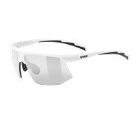 Uvex aerios V - occhiali sportivi per adulti - 100% protezione UVA, B, C - privo di appannamenti - white/smoke - one size