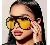 occhiali con lenti sfumate e montatura geometrica nello stile Y2K, perfetti per la spiaggia, le feste in club e i festival musicali estivi, accessori da spiaggia per le donne, ideali per vacanze al ma