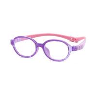 Occhiali con luce blu per bambini, ragazze e ragazzi, con custodia per auto, protezione UV400, anti raggi blu, età 3-12 anni, C6, 44mm