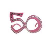 Occhiali con montatura di diamanti rosa 50 anni