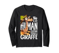 Occhiali con Scritta This Is My Human Costume Im Really A Giraffe Maglia a Manica
