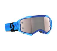 Occhiali cross Scott Fury Blu Nero lente argento cromata