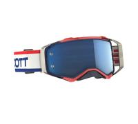 Occhiali cross Scott Prospect Bianco retro Blu lente blu cromata
