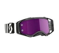 Occhiali cross Scott Prospect Nero Bianco lente viola cromato