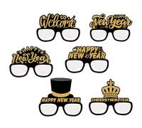 Occhiali da Capodanno, occhiali 2025 di Capodanno | 2025 Occhiali Cornice per occhiali di carta,6X occhiali decorativi di Capodanno, occhiali per le vacanze di Capodanno, accessori per la nou