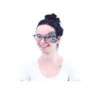 Occhiali da carnevale con fiocco e strass - neri