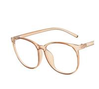 Occhiali da computer Montatura Luce Blu Moda Coreana Rotonda Occhiali Per Le Donne Ottico C1v2 Uomini Occhiali da Vista, Arancione, N