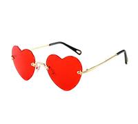 Occhiali da donna a forma di cuore senza montatura a forma di cuore per addio al nubilato