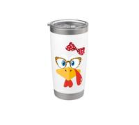 Occhiali da donna con stampa leopardata con volto di tacchino del Ringrazi Bicchiere termico in acciaio inox doppia parete