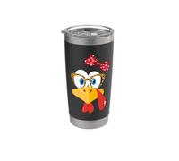 Occhiali da donna con stampa leopardata con volto di tacchino del Ringrazi Bicchiere termico in acciaio inox doppia parete