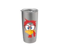 Occhiali da donna con stampa leopardata con volto di tacchino del Ringrazi Bicchiere termico in acciaio inox doppia parete
