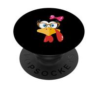 Occhiali da donna con stampa leopardata Turchia Pellegrino del Ringraziamento PopSockets PopGrip Adesivo