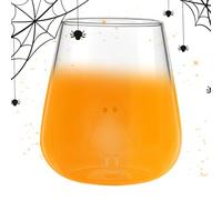 Occhiali da festa infestati - bevande di Halloween da 3,75 pollici per riunioni autunnali, forte build trasparente con affascinanti opere d'arte, tazze multiuso per il bar che servono occasioni a tema