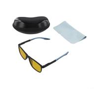 Occhiali da guida con protezione anti-luce blu, lenti gialle per ridurre i riflessi, montatura leggera TR, include custodia e panno (nero)
