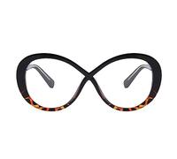 Occhiali da Lettura 0-3.5 Lente Trasparente Visione Chiara Montatura Leggera Moda Comodo Occhiali da Lettura Retro Round Frame Occhiali con cerniera a molla (Tartarugato, 2)