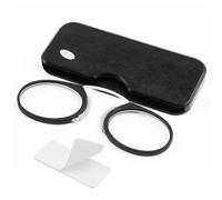 Occhiali da lettura compatti senza rami 2.0 con clip per naso, mini occhiali da lettura per uomini e donne, aiuto alla lettura leggera con correzione della correzione, pratica custodia per un uso q