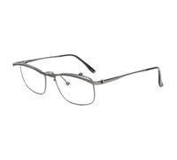 occhiali da lettura da uomo e da donna regolabili in metallo anti luce blu Occhiali,ruotare verso l'alto, leggeri e con visione chiara (Grigio, 2.5)
