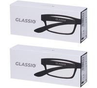 Occhiali da Lettura Glassio Cupertino Colore Nero Gradazione +2,5 2x1