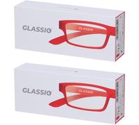 Occhiali da Lettura Glassio Cupertino Colore Rosso Gradazione +2,5 2x1