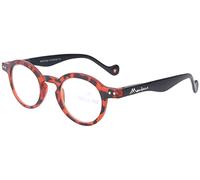 Occhiali da lettura in plastica MR69 di Montana Eyewear con cerniera a molla di alta qualità, marrone Havana + 1,00 dpt