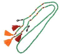 Occhiali da lettura in rilievo Occhiali Porta cinghia da collo Collare pompon Boho Cordoncino Ecologico e praticoben trattato.