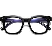 Occhiali da Lettura per Uomo E Donna, Montatura Nera per Occhiali Nerd retrò, Comoda Cerniera A Molla, Grigio Rosa Tr90 Lettore Flessibile 1.0 1.5 2.0 2.5 3.0 3.5, Black, 3 x