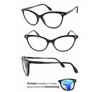 Occhiali Da Lettura Progressive Cat Eye Retro 3 Punti +1.00-+3.00 AR