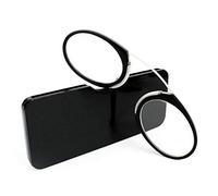 Occhiali da lettura unisex Compact Vision Aid Mini Nose Clip Occhiali da lettura non indossati Occhiali da lettura antiscivolo - Sempre a portata di mano(nero +3.5)