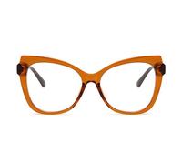 Occhiali da lettura vintage cat eye occhiali da vista oversize con bordo intero multicolore che bloccano la luce blu (Arancia, 3, x)